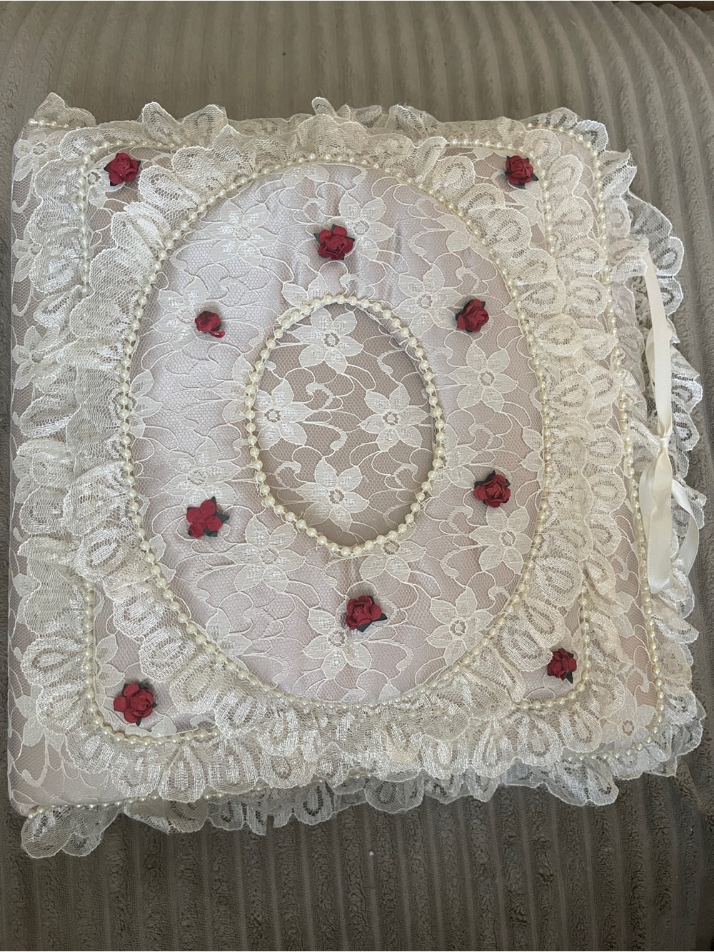 Vintage Lace Wedding Photo Album 12x12 3-Ring Binder Handmade Shabby Chic Book